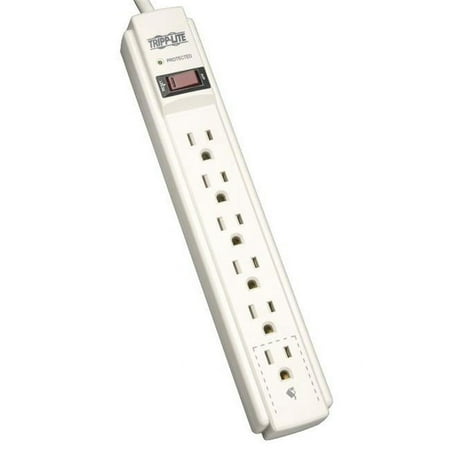 UPC: 0037332100498 | Tripp Lite 6 Outlet Surge Protector Power Strip 4 ft. Cord 790 Joules LED (TLP604)