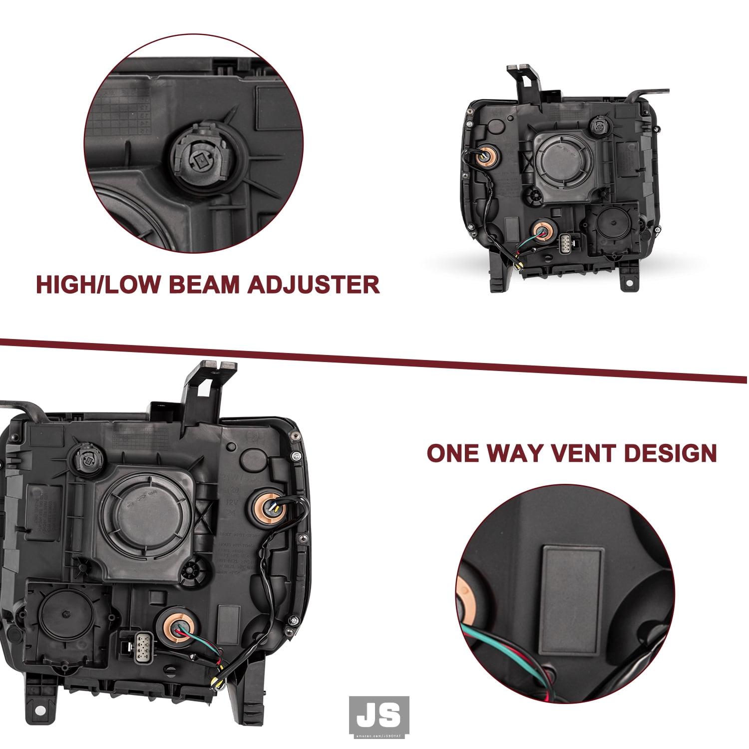 For 2014-2015 GMC Sierra 1500/15-19 2500 3500HD Factory Headlight Driver LH Side