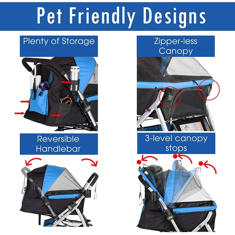 HPZ Pet Rover Premium Pet Stroller - Walmart.com