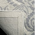 thumbnail image 4 of SAFAVIEH Blossom Travis Geometric Wool Area Rug, Light Grey/Ivory, 6' x 6' Round, 4 of 8
