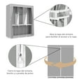 thumbnail image 4 of Boakaler Portable Closet Storage with 7 Shelves 3 Hanging Rod, Non-woven, 4 of 6