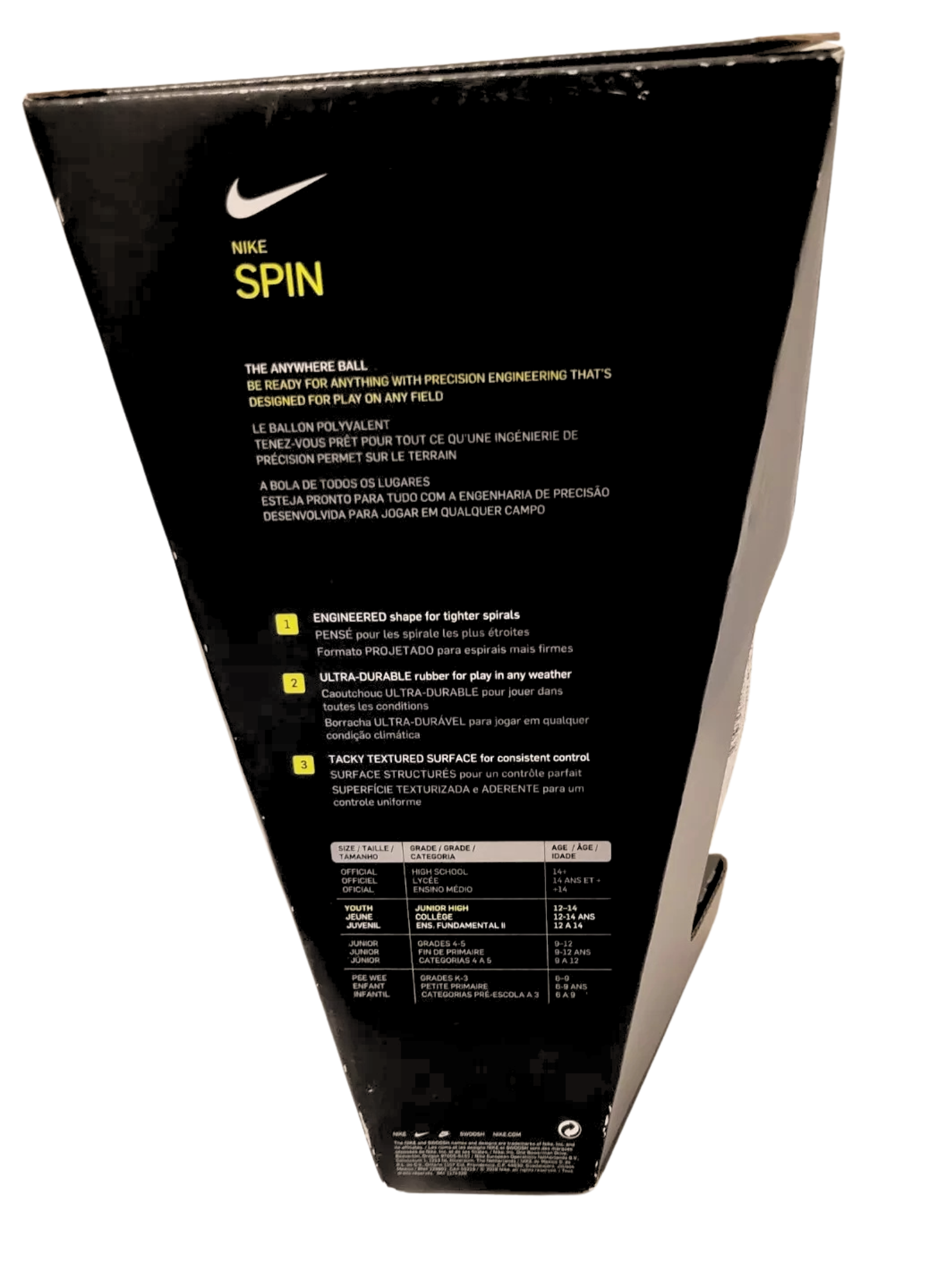 Nike Spin 8 Junior Football Size – Black & White Training Ball