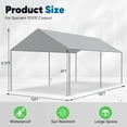 thumbnail image 5 of Quictent 10 ft x 15 ft x 8.5 ft Silver Gray Carport, 5 of 9
