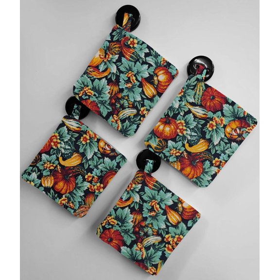 Pumpkins & Gourds Pot Holders (Set of 4) by Penny's Needful Things (Small Pumpkins & Gourds)