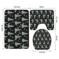 thumbnail image 3 of Black Christmas Tree Pattern Bathroom Rugs Sets 3 Piece,Toilet Cover Set,Absorbent Non Slip Bathroom Mats Sets with U-Shaped Contour Rug Toilet Rug Set, 3 of 5