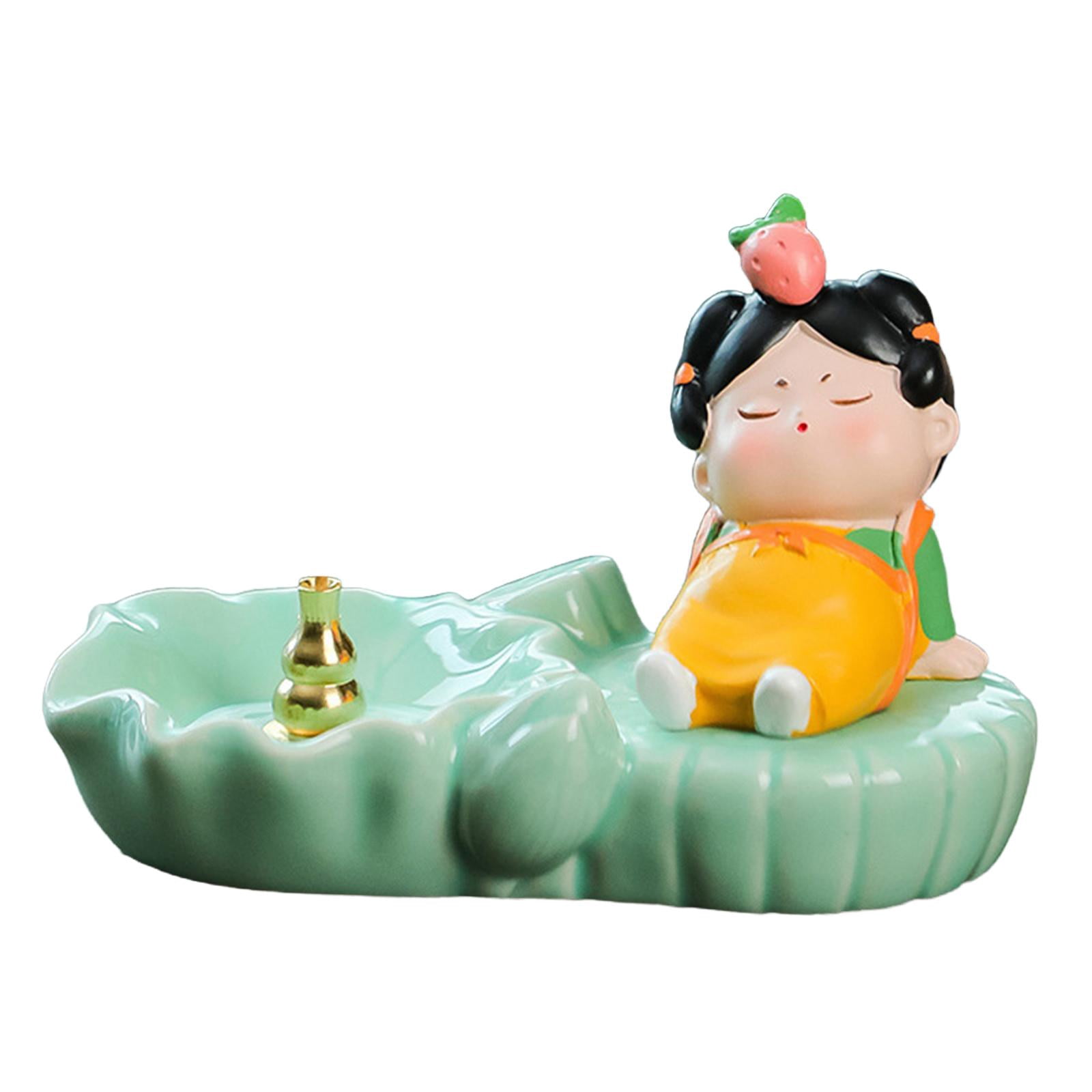 WLPZXP Coil Incense Burner Chinese Tang Girl Statue Incense Stick Holder for Farmhouse With Strawberry
