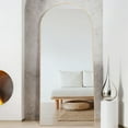 thumbnail image 3 of Glam Arched Mirror Full-length Floor Mirror with Standing Natural - 64.12x21, 3 of 5