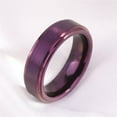 thumbnail image 4 of PAMTIER Men's Tungsten Steel 6MM Classic Plain Brushed Matt Finish Mid Finger Wedding Ring Comfort Fit European and American Style Purple Size 9, 4 of 6