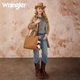 thumbnail image 5 of Wrangler Laptop Tote Bag for Women Western Style Work Crossbody Bag, Cow-Brown, 5 of 7