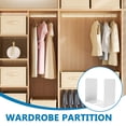 thumbnail image 4 of KAKOWELY 2Pcs Shelf Divider White Iron Prevent Chaos Storage Organizer Flexible Design For Daily Life Use, 4 of 8