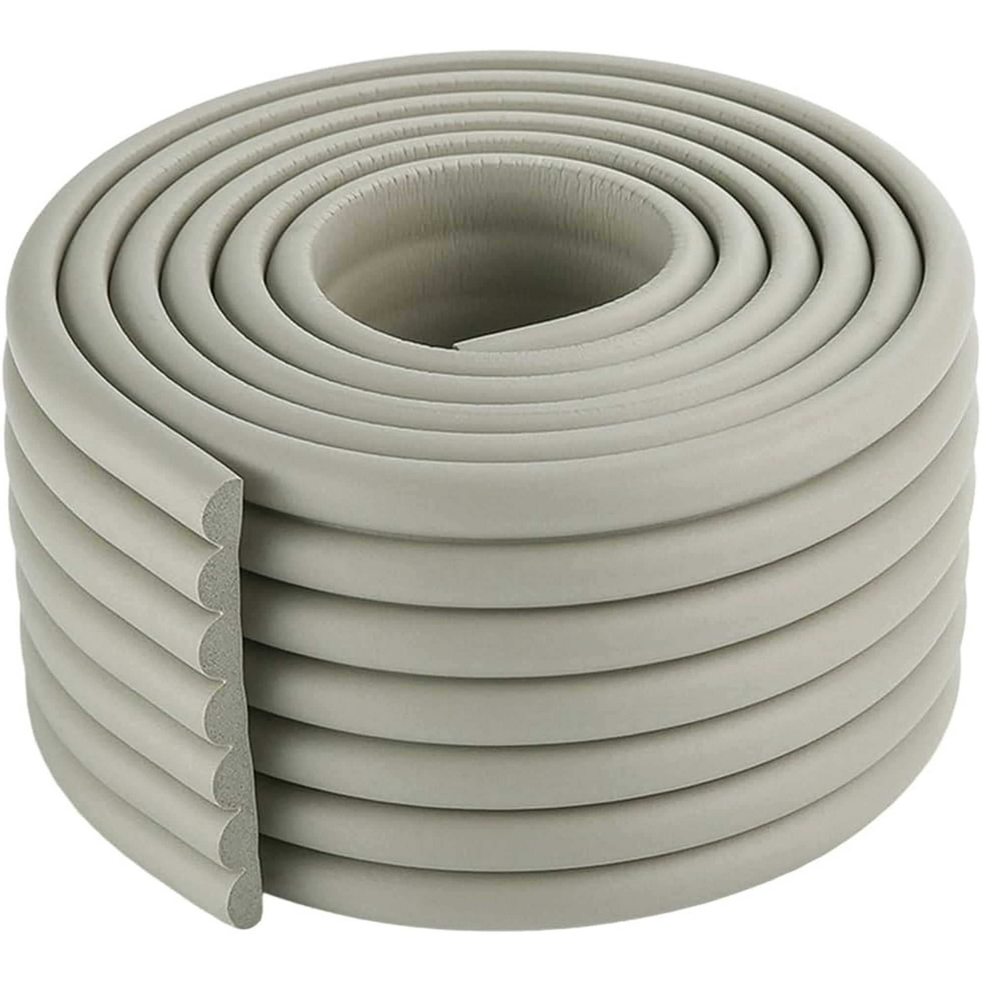 6.56 Ft Edge Protector Grey Anti-Collision Strip Edge Safety Bumpers Edge Guards Padding with Adhesive Extra-Wide Soft Rubber Foam Padding Furniture Desk Edge Cushion Wall Corner Covers for DIY