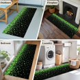 thumbnail image 5 of Runner Rug 2'x6', St. Patrick's Day Washable Non-Slip Hallway Runner Rugs, Spring Lucky Shamrocks Leaves Black Bedside Rugs Floor Mats Carpet Runners for Kitchen Bathroom Laundry Room, 5 of 8