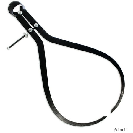QUIX 6" (15.2 cm) Steel Outside Spring-type Caliper | Precise Thickness & Diameter Measurement | Durable Tension Screw Mechanism