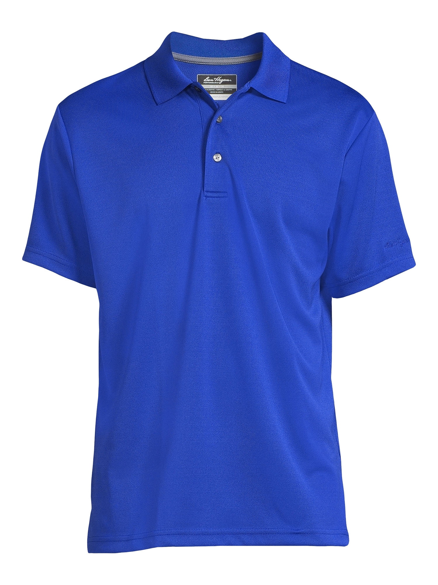 Ben Hogan Men's and Big Men's Ventilated Performance Polo Shirt, Up to Sizes 5XL