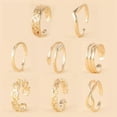 thumbnail image 2 of CUITING 8Pcs Adjustable Toe Rings for Women Various Types Band Open Toe Ring Set Gold Silver Tone Foot Gift Jewelry (Silver), 2 of 10
