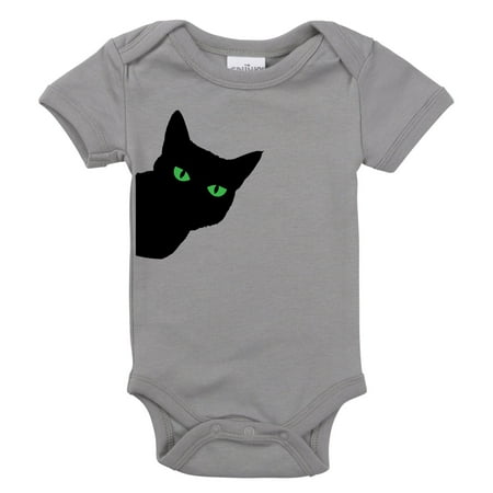 

Spunky Stork Boys Green Cat Eyes Organic Cotton Halloween Top Sizes Newborn to 16