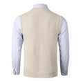 thumbnail image 4 of Dwelliawo Mens Crewneck Sweaters Ribbed Long Sleeve Sweater Lightweight Knitted Relax Fit Casual Sweaters Thick Pullover Sweater Pullover Sweaters Clearance Light Blue L, 4 of 4