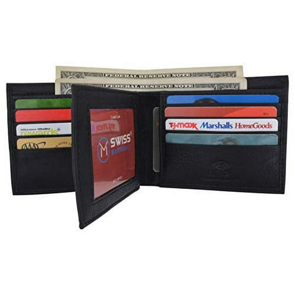 Bifold Wallet for Men - RFID Blocking Genuine Leather Extra Capacity Wallet Gift Box