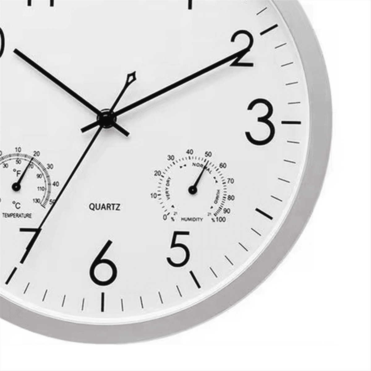 Decorative Round Outdoor Clock with Thermometer and Hygrometer Large Wall Clock Elegant Retro Silent Clock