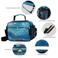 thumbnail image 4 of Insulated Lunch Bag 6L Leak-Proof Lunch Box with Shoulder Strap Multiple Pockets Lunch Tote Ocean Surface, 4 of 9
