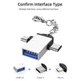 thumbnail image 4 of 2PCS OTG Adapter with Chain, USB 3.0 to Micro USB Type C Adapter, Aluminium Alloy Shell, Fast Data Transfer, OTG Converter, for, 4 of 8