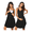 Black, variant on Women 3 in 1 Labor and Delivery/Maternity/Nursing Nightgown Button Down Sleeveless Pregnancy Dress for Breastfeeding