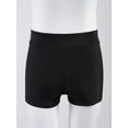 thumbnail image 4 of Hansber Kids Girls Sparkle Dance Shorts Shiny Stretch Compression Shorts Gymnastics Figure Skating Black 14, 4 of 7