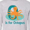 thumbnail image 4 of Inktastic O is for Octopus Monogram Long Sleeve Youth T-Shirt, 4 of 5