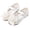 White, variant on Pink Girls Pearl Flower Dress Flats Size 3, Kids Bow Strap Princess Shoes for Weddings Parties Recitals and Special Occasions