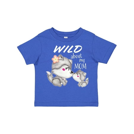 

Inktastic Wild About My Mom- Mother and Baby Wolves Gift Toddler Boy or Toddler Girl T-Shirt