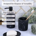 thumbnail image 3 of Evideco French Home Goods New Marble Black Tumbler Only Modern Hollywood Regency Toothbrush Holders, 3 of 9