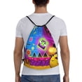 thumbnail image 2 of Lsque Geometry Dash Print Drawstring Backpack Bag Sport Gym Sackpack Cinch Bags Drawstring Bags Draw String Sport Bag-Medium, 2 of 8