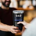 thumbnail image 3 of Gifts For Dad - Dad Birthday Gift Stainless Steel Tumbler - Dad Gifts From Daughter Son - Best Dad Ever Gifts - Funny Gift Ideas For Dad, Father, Papa Coffee Mug 20OZ 1PC, 3 of 6