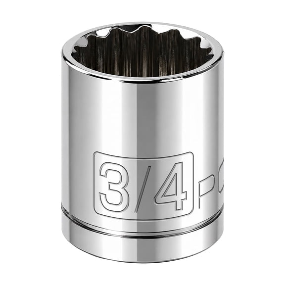 Powerbuilt 3/8 Inch Drive x 3/4 Inch 12 Point Shallow Socket - 641008