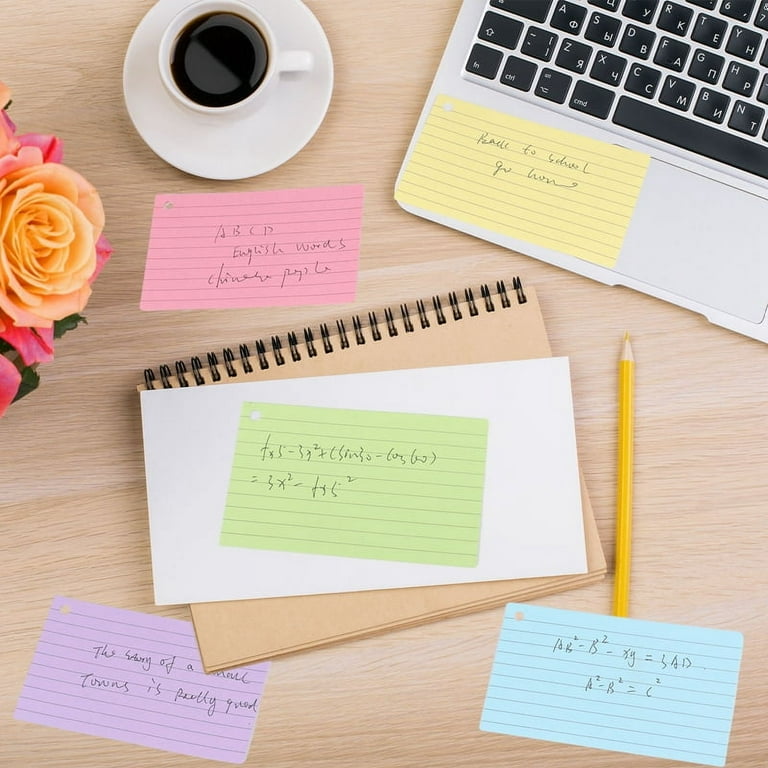 Hengguang 500-Piece Colored Index Cards, 3x5 Inches, Ruled photo 4