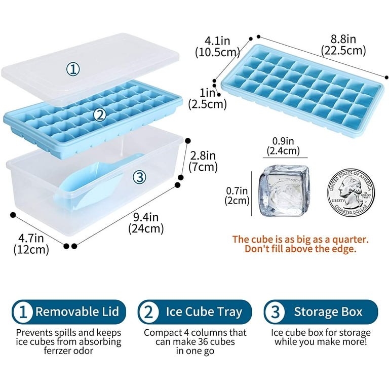 Get Ice Cube Trays for Freezer Mini Ice 6 Cube Trays，4 Pack Delivered