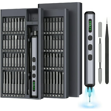 Precision Screwdriver Set, 68 in 1 Mini Electric Screwdriver with LED Light, Magnetic Drill Bits, Rechargeable Portable Repair Tool Kit for Laptops, Cell Phones, Cameras, Watches