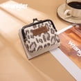 thumbnail image 7 of Montana West Wrangler Women's RFID-Blocking Leopard Print Wallet - Compact Bifold Credit Card Holder with Kiss Clasp, Beige, 7 of 7