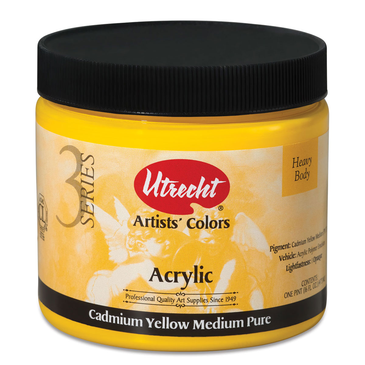 Utrecht Artists' Acrylic Paint Cadmium Yellow Medium, Pint