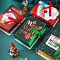 thumbnail image 2 of Caja de dulces con estampado de Papá Noel y Snow Man para niños, recuerdo de fiesta de Navidad, rojo, verde, doblado, decoración de Año Nuevo, 20/50/100 piezas, 2 of 4