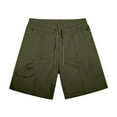 thumbnail image 3 of JTieacloth Mens Linen Shorts Summer Men'S Casual Shorts Solid Color Shorts Fashion Slim Five Pants Beach Shorts,Green, 3 of 5
