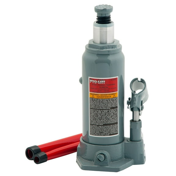 Pro-Lift B-006D Grey Hydraulic Bottle Jack, 6 Ton Capacity