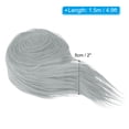 thumbnail image 2 of Uxcell 1 Pcs 4.9ft x 2 inch Lightweight Faux Fur Fabric Precut Strips Plush Roll for DIY Decoration Light Grey, 2 of 6