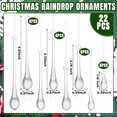 thumbnail image 2 of 22 piezas de adornos de vidrio transparente para colgar en forma de lágrima, colgante de gota de cristal, decoración de carámbanos de cristal para árbol de Navidad, suministros de fiesta de, 2 of 7