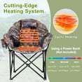 thumbnail image 4 of Sunyrisy Oversized Heated Camping Chair, Folding Outdoor Chair with 3 Heat Settings, Dual-Zone Heating, Supports up to 500 lbs, Portable Heated Chair for Camping, Fishing and Sports Events, 4 of 7