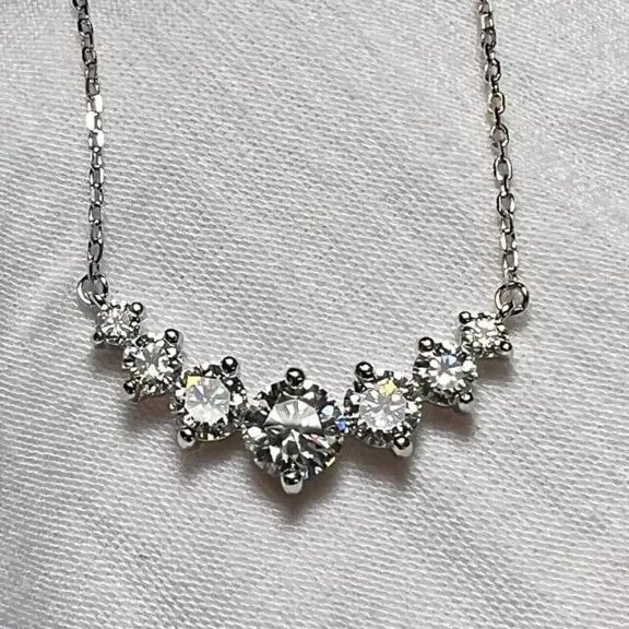 2Ct Round Cut Lab Created Diamond With Chain Pendant Necklace 14K White Gold Plated Silver 18"