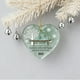 thumbnail image 1 of Adorno de vidrio marino en forma de corazón, decoración de amistad familiar para mejores amigos, recuerdo atemporal de familia y amistad, adorno de árbol verde acuarela, adorno navideño para colgar en, 1 of 9