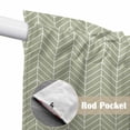 thumbnail image 4 of Sage Green Geometric Swag Valances for Windows 2 Pack, Kitchen Window Curtains 36 Inch Length, Minimalism Solid Color Striped Lines Privacy Swag Curtains for Living Room/Bathroom 36"x36", 4 of 8