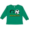 thumbnail image 3 of Inktastic Go, Brazil- Soccer, Football Boys or Girls Long Sleeve Toddler T-Shirt, 3 of 5