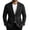 Black, variant on Men Lightweight Linen Blazer Notched Lapel Two Button Unstructured Sport Jacket with Multi Pockets